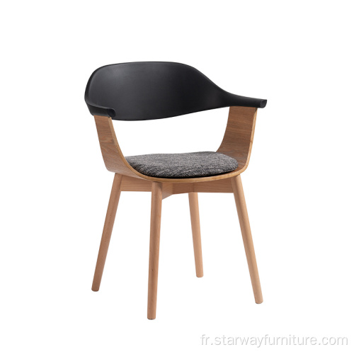 Chaise de salle à manger en bois en plastique de vente chaude DC-S200 (V)